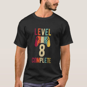 Kids Birthday Boy 8 Years Gamer Gaming Level 8 Co T-Shirt