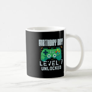 Kids Birthday Boy Level 7 Unlocked Gamer Controlle Coffee Mug