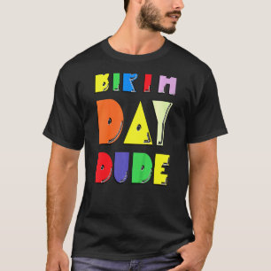 Kids Birthday Boy Wooden Blocks Style Birthday P T-Shirt