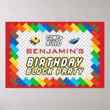 Kid's Birthday Brick Party Block Party Build Toys
