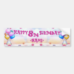 Kids Birthday Bumper Sticker