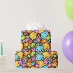 Kids Birthday Cartoon Wrapping Paper