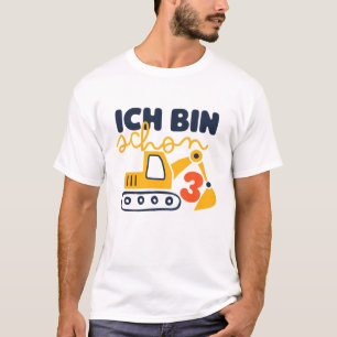 Kids Birthday Child 3Rd Birthday Digger Constructi T-Shirt