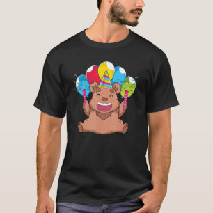 Kids Birthday Cute Grizzly Bear Forest Animal Bea T-Shirt