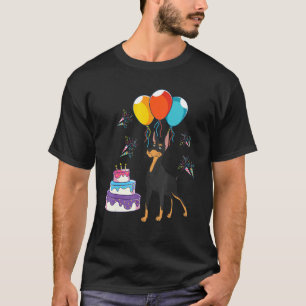 Kids Birthday Dog Cute Pet Animal Dog Owner Dober T-Shirt