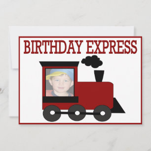 Kids Birthday Express Photo Invitation