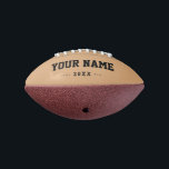 Kids Birthday gift idea custom camel mini football<br><div class="desc">Create your unique gender neutral kids Birthday camel beige mini football adding your own personalised name, year, slogan, message or any text. Customisable cute football gift game for girls, female football players, women, mum, sister, daughter, girlfriend, cheerleaders, teen, teenager, baby girl, players, teammates, fans. Choose your favourite team and use...</div>