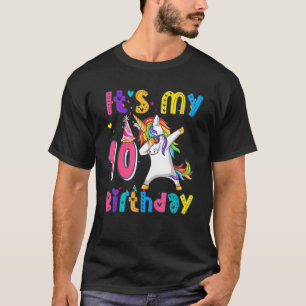Kids birthday girl  Unicorn 10th i'm 10 years old  T-Shirt