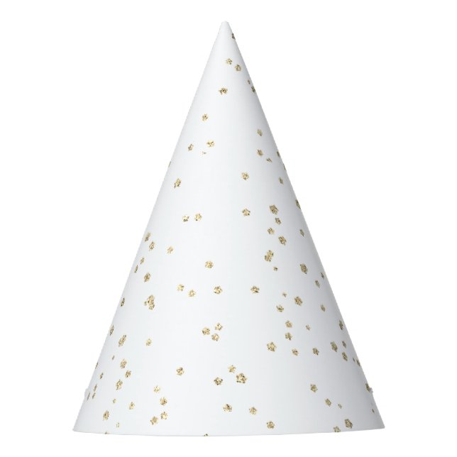 Kid's Birthday Gold Glitter Party Hat (Front)