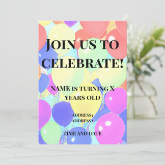kids birthday invitation