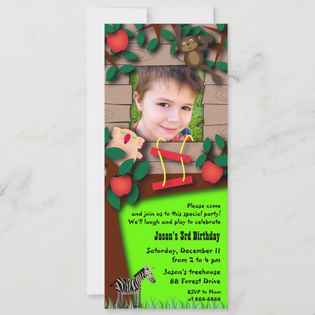 Kid's Birthday Invitation 055: Treehouse (Front)