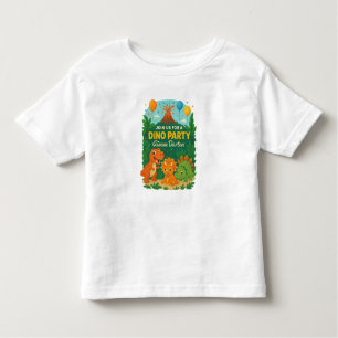 Kids Birthday Invitation – Cute Dinosaur Party Des Toddler T-Shirt