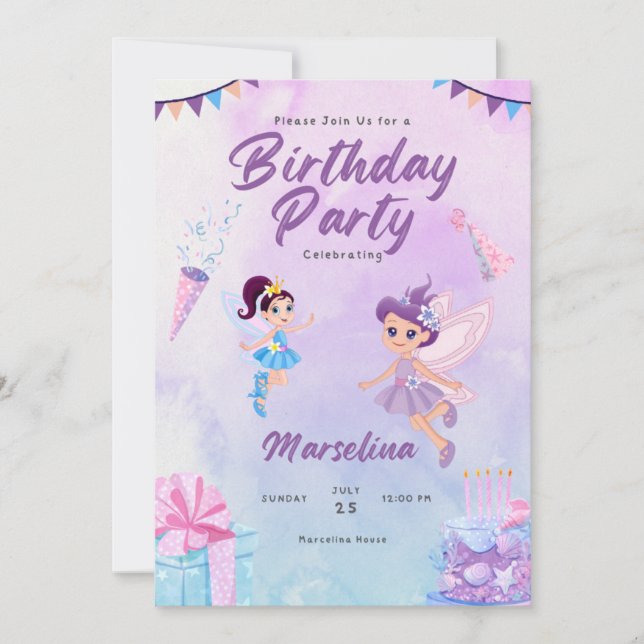 Kids Birthday Invitation,  Invitation (Front)