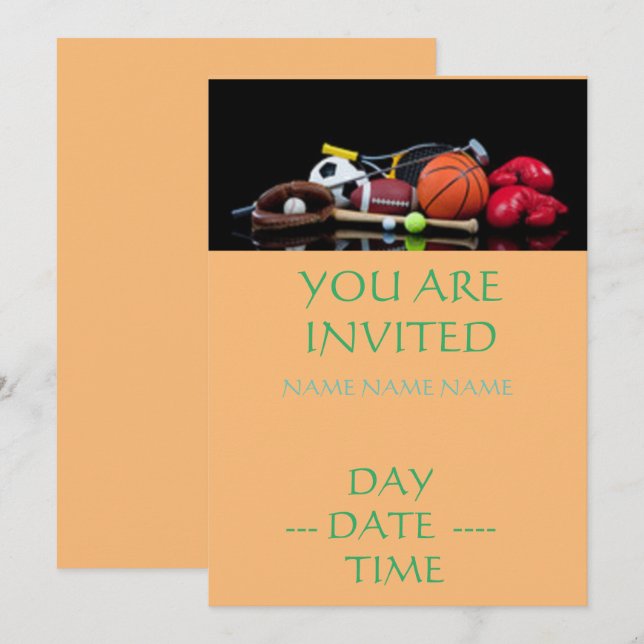 kids birthday invitations ensemble (Front/Back)