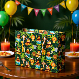 Kids Birthday Jungle Themed Gift Bag