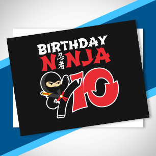 Kids Birthday Ninja - 10 Year Old Party Theme Postcard