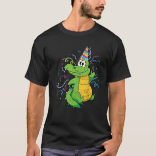 Kids Birthday Party Alligator Reptile Animal Cute T-Shirt