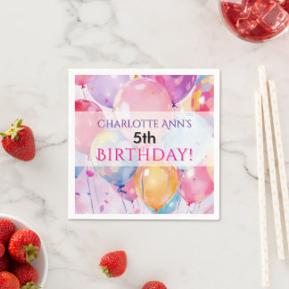 Kids Birthday Party Balloon Favour Supplies Napkin