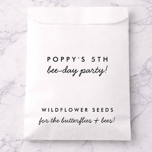 Kids Birthday Party   Bee Wildflower Seeds Favour Bag
