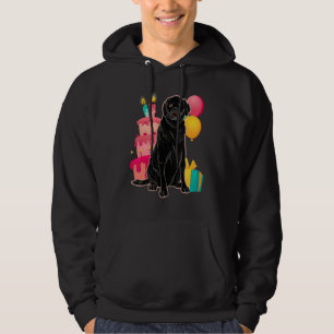 Kids Birthday Party Black Labrador Dog Cute Blac Hoodie