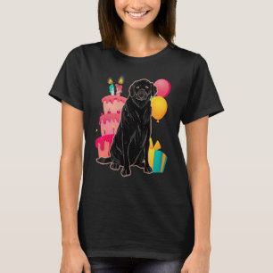 Kids Birthday Party Black Labrador Dog Cute Black T-Shirt
