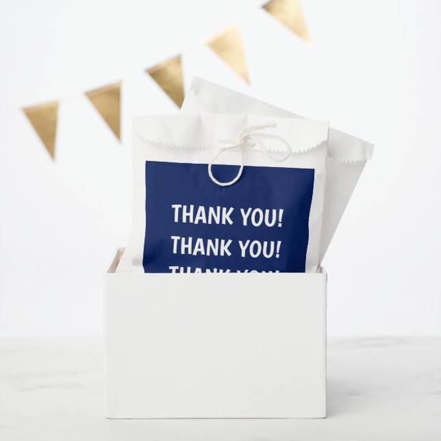 Kid's Birthday Party Blue Thank You Favour Bag (Party)