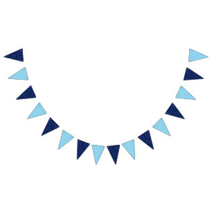 Kid's Birthday Party Blues Confetti Bunting