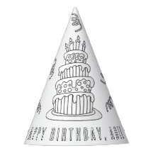 Kids' Birthday Party - Colour Your Own Party Hat