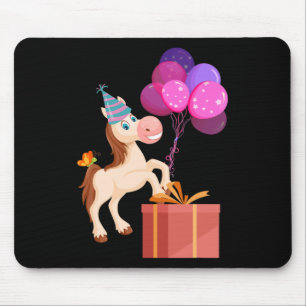 Kids Birthday Party Cute Animal Horse Lover Equest Mouse Pad
