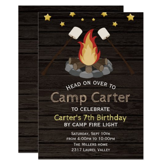 Bonfire Invitation Outdoor Cfire Birthday 28 Images Backyard Bonfire Birthday Invitation Bbq Cfire Invitation Template Free