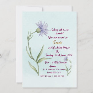 Kid's Birthday Party Invitations 