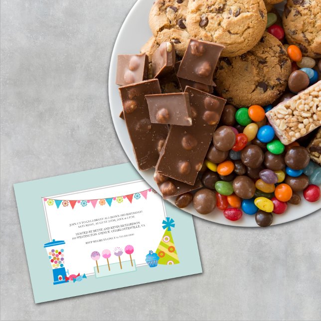 Kids Birthday Party Invitations {Candy Buffet} (Creator Uploaded)