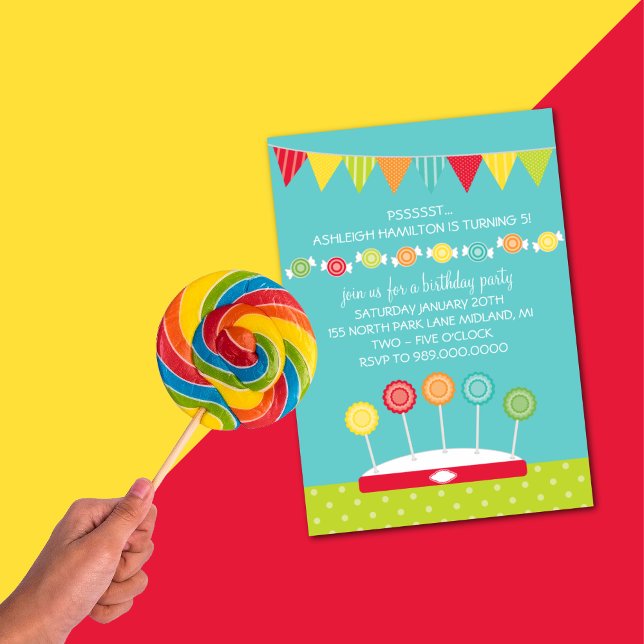 Kids Birthday Party Invitations (Candy Theme) (Creator Uploaded)