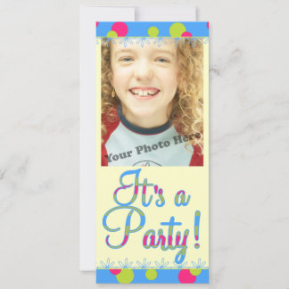 Kids Birthday Party Photo Invitations