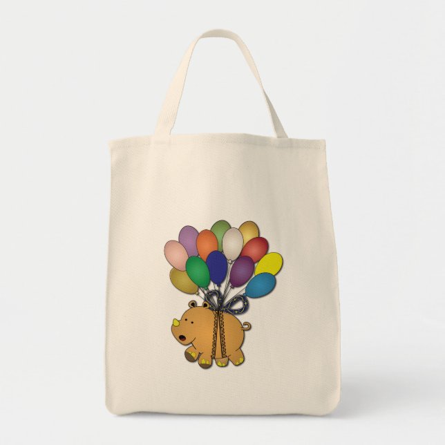 Kids birthday Party: Rhino Tote Bag (Front)