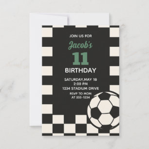 Kids Birthday Party - Soccer Boys Birthday Invite