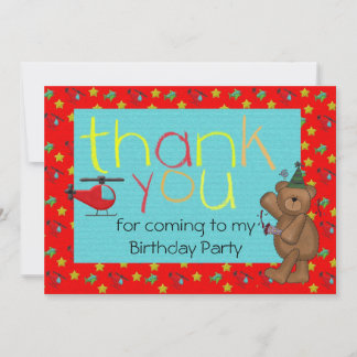 Kids Birthday Party Thank You cards