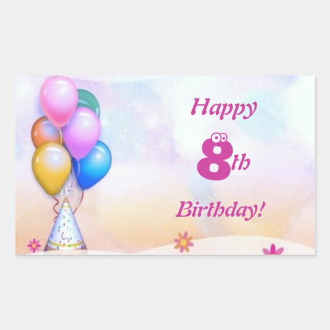 Kids Birthday Rectangle Sticker (Front)