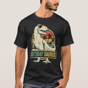 Kids Birthday Saurus Rex Dinosaur Family Matching T-Shirt