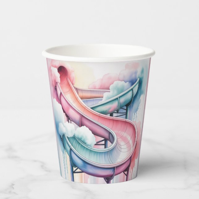 Kids’ Birthday Waterslide Party  Paper Cups (Front)