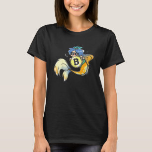 Kids Bitcoin Mermaid with Sunglasses Cool Sea Anim T-Shirt