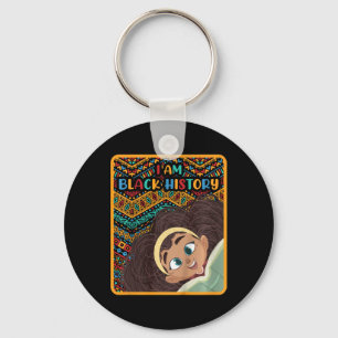 Kids Black History Month Afro Love African America Key Ring