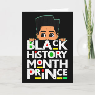 Kids Black History Month Prince Melanin Son Boy To Card