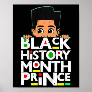 Kids Black History Month Prince Melanin Son Boy To Poster