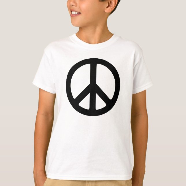 Kids Black Peace Sign Shirt (Front)
