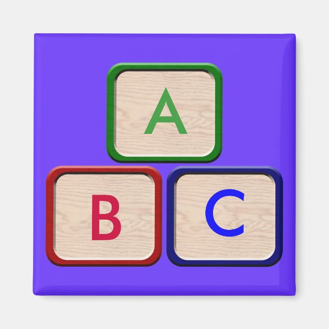 Kids Blocks Fridge Magnet (Front)