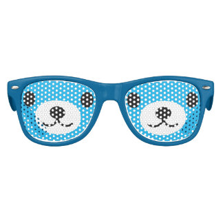 Kid's Blue Teddy Bear Summer Fun Sunglasses