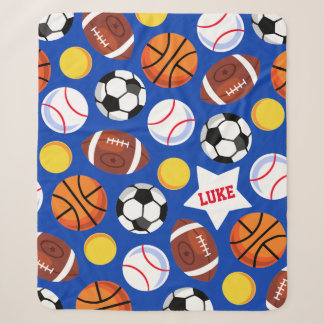 Kids Bold Colourful Graphic Sports Throw
