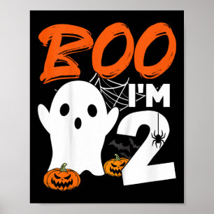 Kids Boo Im 2 Halloween Costume Birthday Party Dec Poster