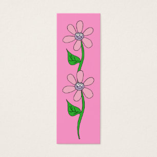 Kid's Bookmark Girls Pink Flowers